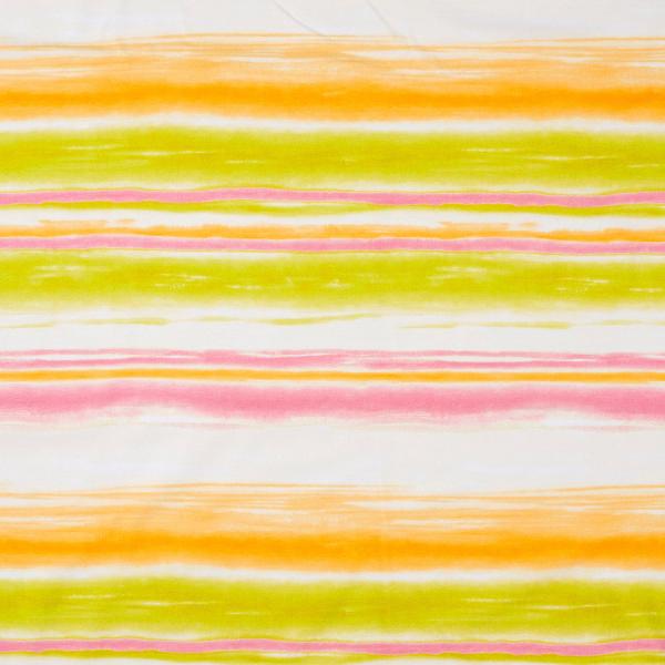 0,50 MTR. ♥ STREIFEN COLOURFUL ROSA KOMBI SMILEY JERSEY ♥
