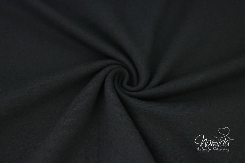 0,5 MTR. BIO SoMMER BAUMWOLL SWEAT/FRENCH TERRY - SCHWARZ