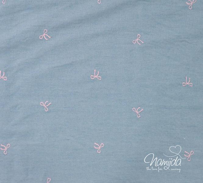 0,5 MTR. JEANS CHAMBRAY SCHLEIFCHEN - ROSE