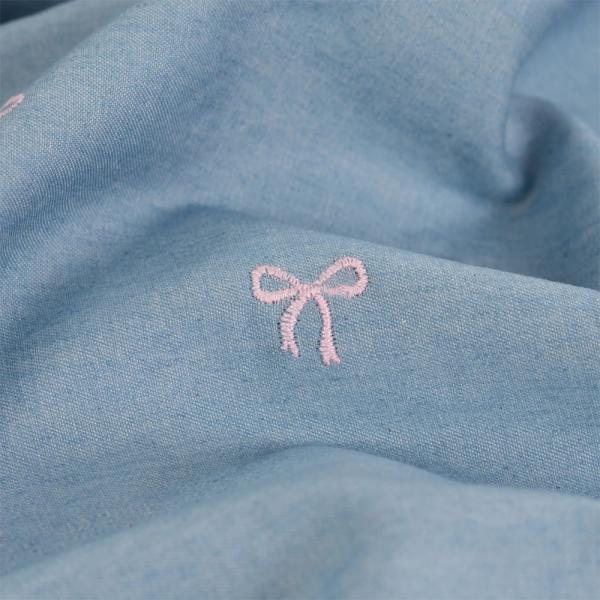 0,5 MTR. JEANS CHAMBRAY SCHLEIFCHEN - ROSE