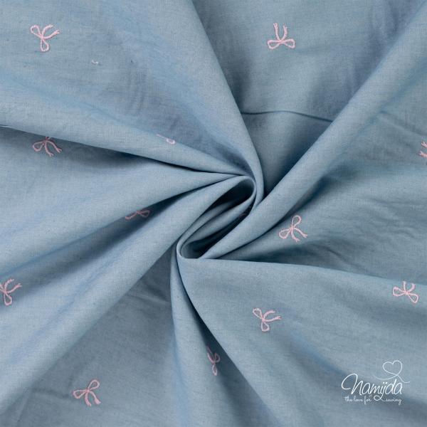 0,5 MTR. JEANS CHAMBRAY SCHLEIFCHEN - ROSE