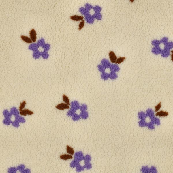 0,5 MTR. ♥ TEDDY KUSCHEL DAISY BLÜMCHEN NATUR ♥