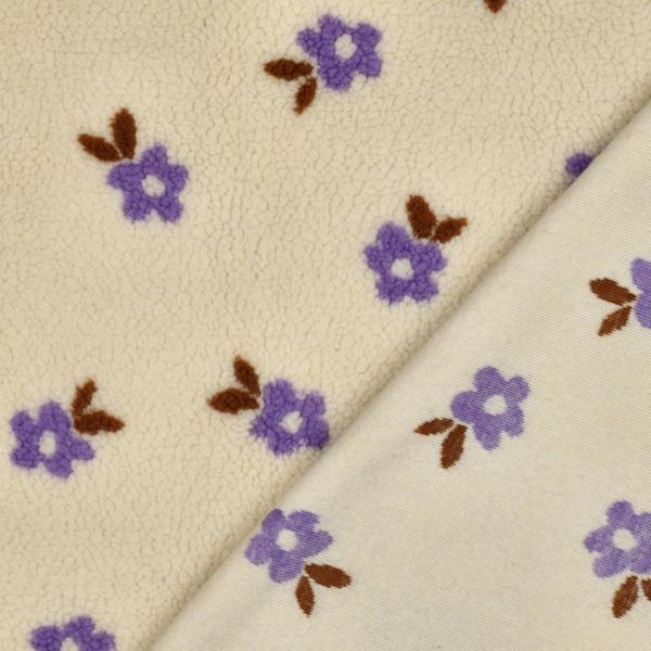 0,5 MTR. ♥ TEDDY KUSCHEL DAISY BLÜMCHEN NATUR ♥