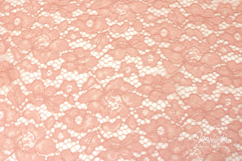 0,5 MTR. ♥ SPITZE BLüTeNTRAUM - PUDER ROSA - Spitzenstoff ♥