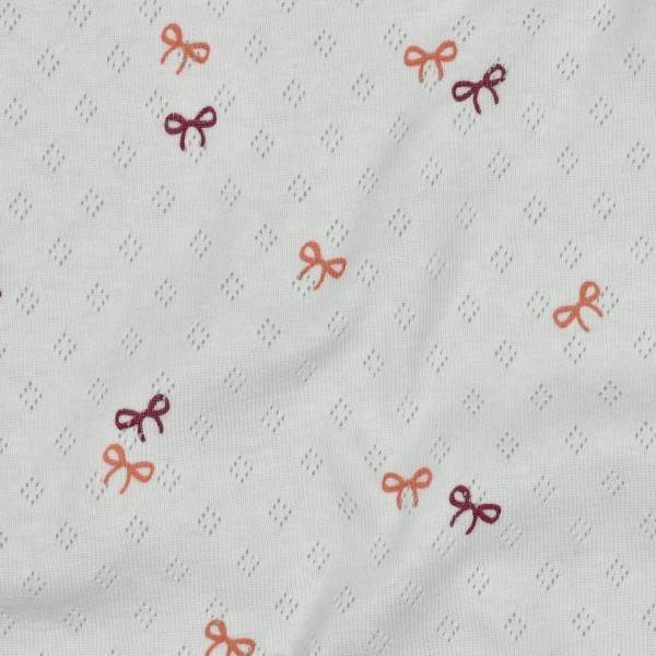 0,5 MTR.  ♥ BAUMWOLLJERSEY POINTOILLE Lochstickerrei -SCHLEIFCHEN ♥