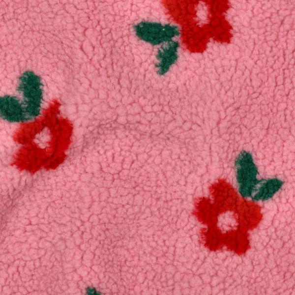 0,5 MTR. ♥ TEDDY KUSCHEL DAISY BLÜMCHEN ROSA ♥