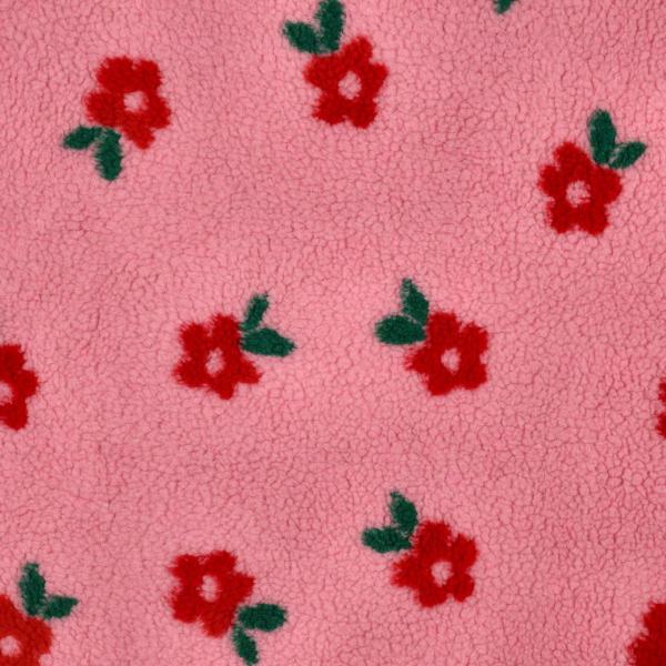 0,5 MTR. ♥ TEDDY KUSCHEL DAISY BLÜMCHEN ROSA ♥