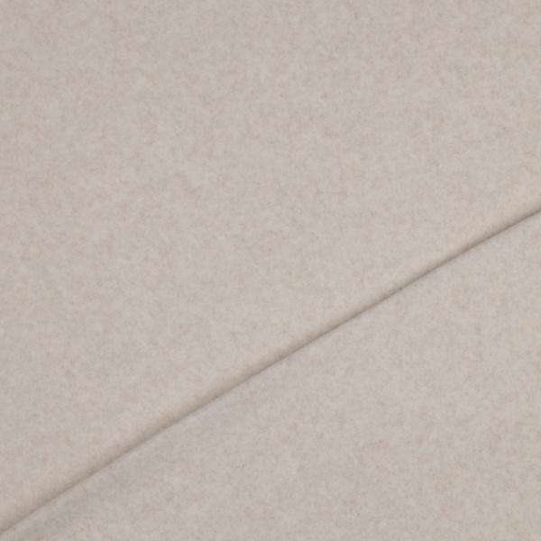 0,5 MTR. ♥ Doubelface Baumwollfleece NATUR  MELANGE - 100% Baumwolle ♥