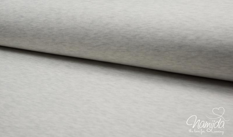 0,5 MTR. KuSCHLIG WEICHER BAUMWOLL SWEAT - ECRU MELANGE