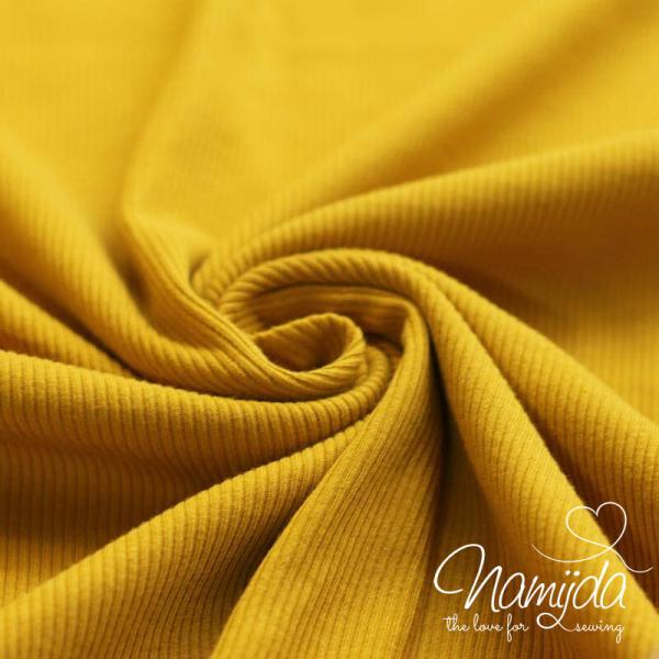 0,5 MTR. ♥ RIPPSTRICK JERSEY  SENF/OCKER ♥