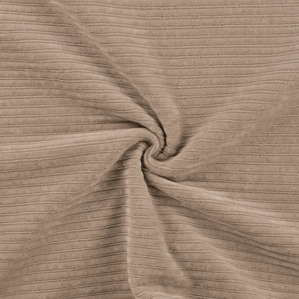 0,50 MTR. ♥ BREITCORD BAUMWOLL JERSEY - BEIGE - ELASTISCH ♥