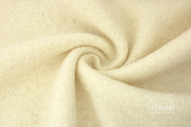 0,50 MTR. WeiCHER WoLLWALK -  CREME - 100% WoLLE  (mulesingfrei)