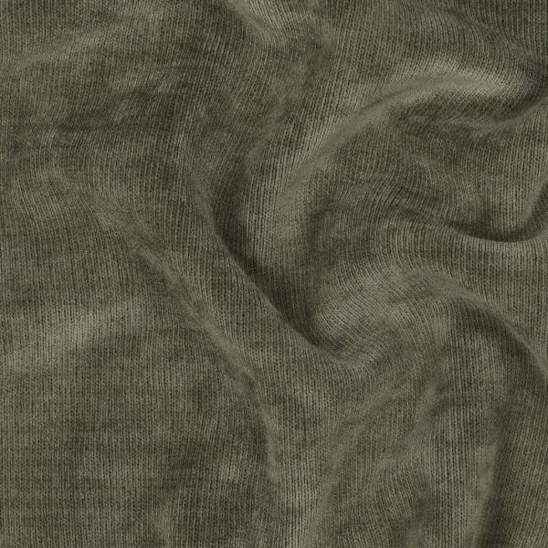 0,50 MTR. ♥ FEINCORD DOUBLEFACE FLEECE KHAKI STRETCH ♥