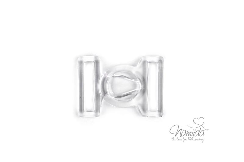 1 Stück ♥ BIKINIVERSCHLUSS TRANSPARENT 16MM ♥