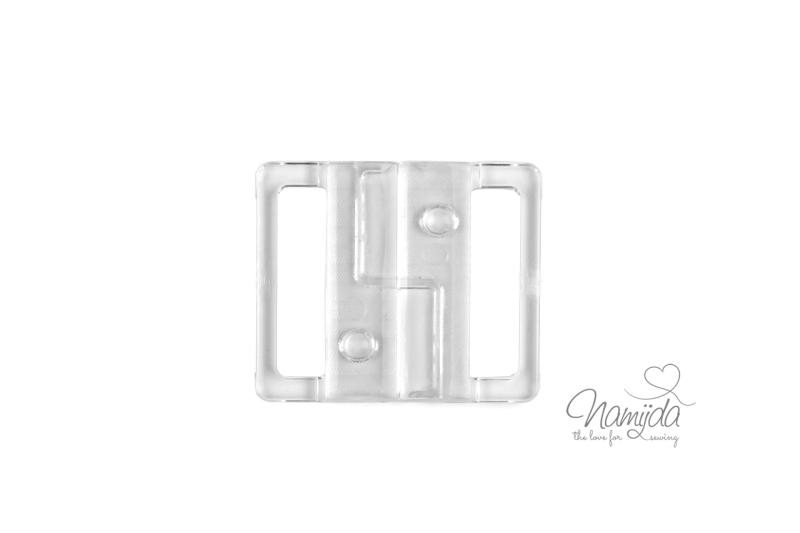 1 Stück ♥ BIKINIVERSCHLUSS TRANSPARENT 30MM ♥