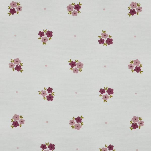 0,5 MTR. FLANNEL BLÜMCHEN NATUR 100% BAUMWOLLE