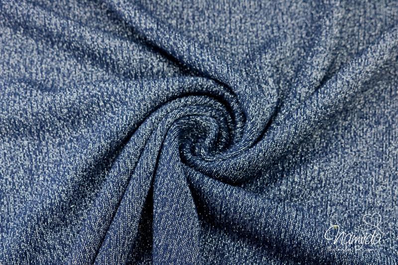 0,5 MTR. SuPER WEICHER VISKOSE GLiTZER STRICKJERSEY - NAVY