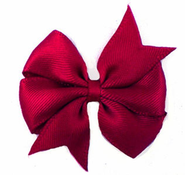 1 Stück - SATIN TWIN SCHLeife - ROSEWINE - 4cm