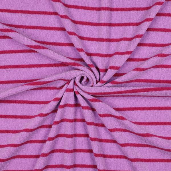 0,5 MTR. ♥ FROTTEE STREIFEN ROSA / PINK ♥