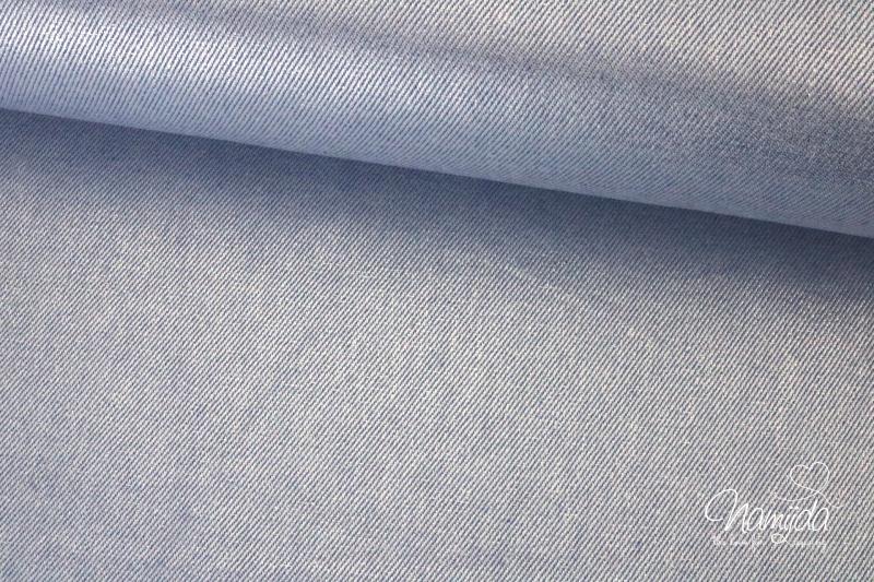 0,5 MTR. FOIL JEANS SCHIMMER HELLBLAU - JEANS ♥
