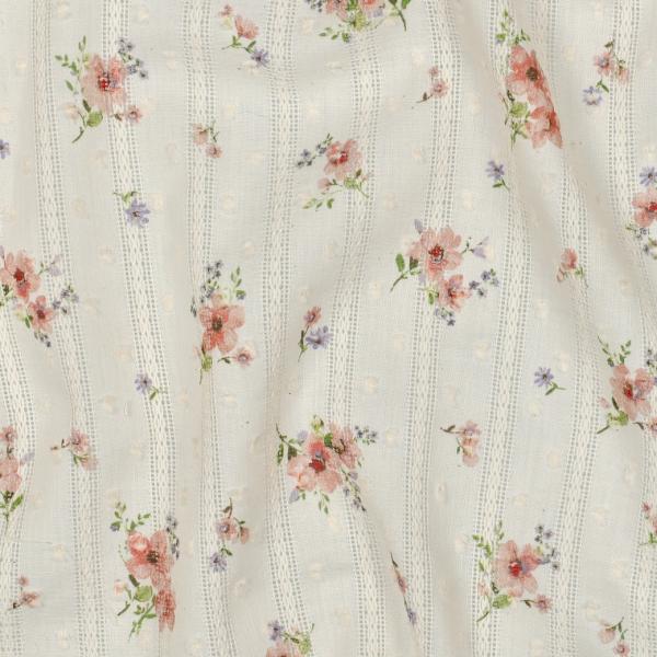 0,5 MTR.  ♥ POINTOILLE DOTTY Lochstickerrei - STREUBLÜMCHEN STRIPES ♥