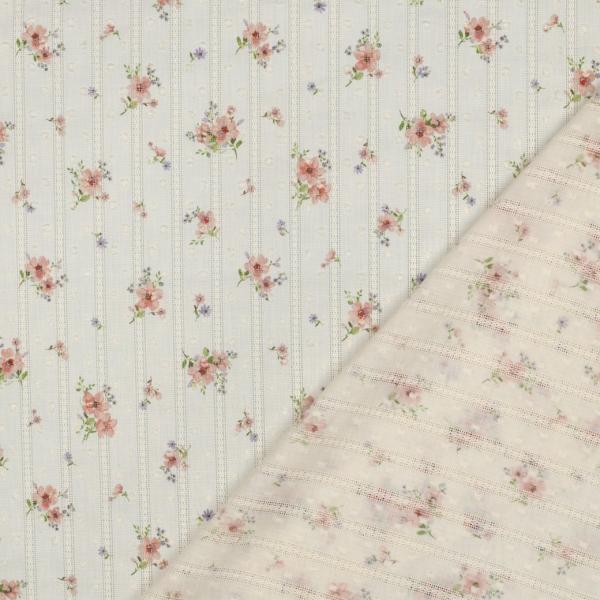 0,5 MTR.  ♥ POINTOILLE DOTTY Lochstickerrei - STREUBLÜMCHEN STRIPES ♥