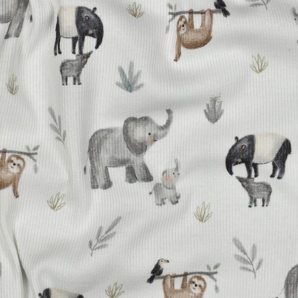 0,5 MTR. ♥ RIPPSTRICK JERSEY  SAFARI NATUR ♥