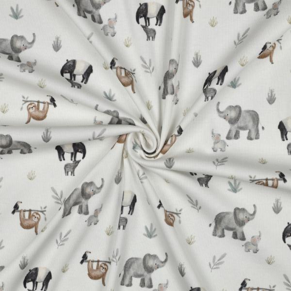 0,5 MTR. ♥ RIPPSTRICK JERSEY  SAFARI NATUR ♥