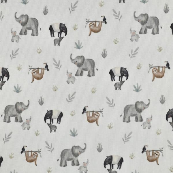 0,5 MTR. ♥ RIPPSTRICK JERSEY  SAFARI NATUR ♥