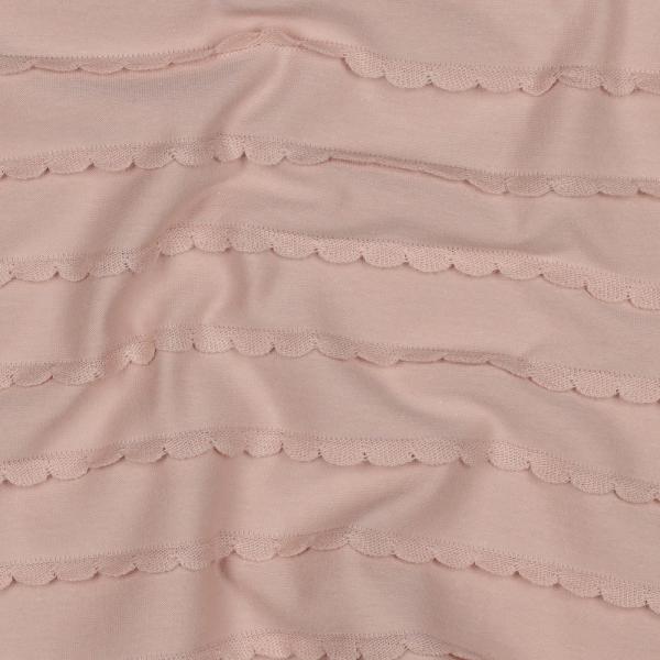0,5 MTR. ♥ RÜSCHEN JERSEY - PUDER ♥