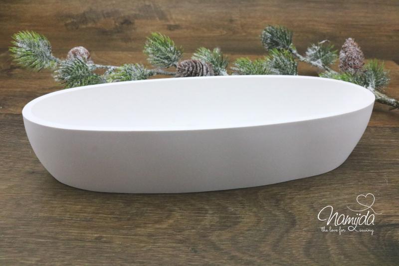 1 Stück ♥ GIESSFORM SILIKON - SCHALE OVAL 21,5cm ♥