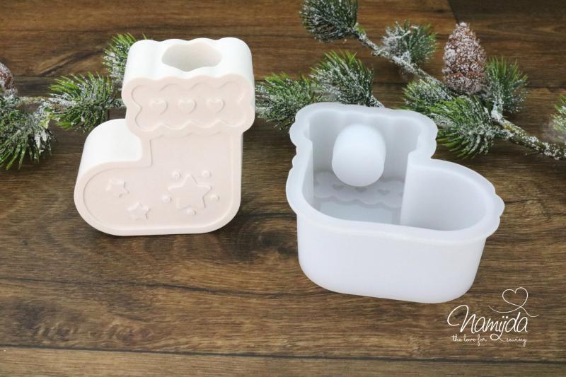 1 Set ♥ GIESSFORM SILIKON - WEIHNACHTS SCHUH KERZENHALTER ♥