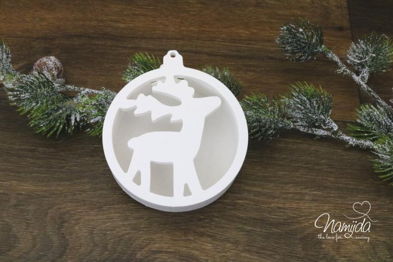 1 STÜCK ♥ GIESSFORM SILIKON WEIHNACHTS ANHÄNGER RÜCKSEITE FÜR LED ♥