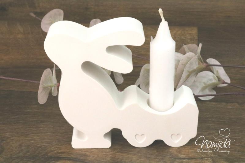 1 STÜCK ♥ GIESSFORM SILIKON HÄSCHEN HASE TOM MIT SEINEM WAGEN ♥
