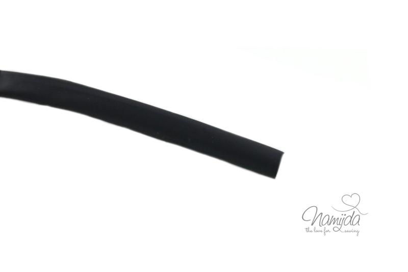 ca. 1 MTR. Schrumpfschlauch f. Kordelenden - 6,5mm - SCHWARZ
