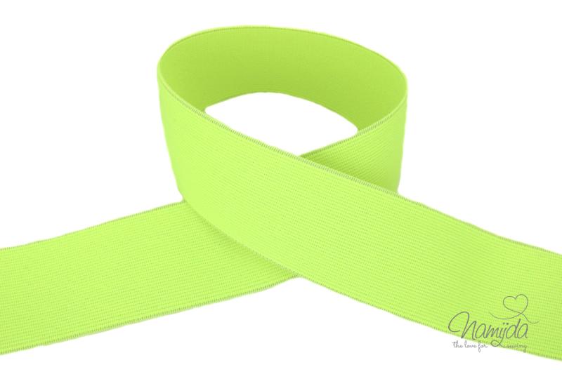 1 MTR. Soft Glitzer Gummiband 40mm NEON GRÜN