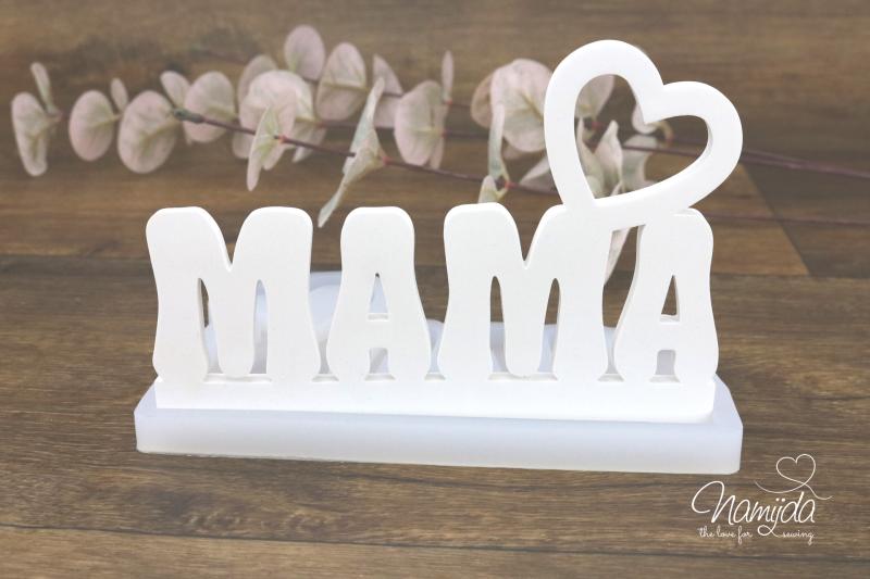 1 STÜCK ♥ GIESSFORM SILIKON EINSCHIEBER MAMA LOVE 15,7cm ♥