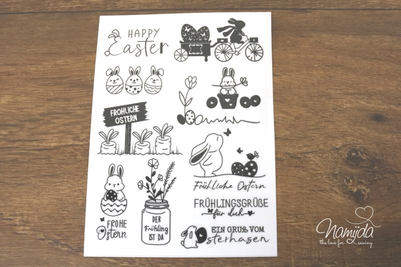 B-WARE 1 BOGEN - RUB-ON STICKER ♥ HAPPY EASTER - A5 ♥