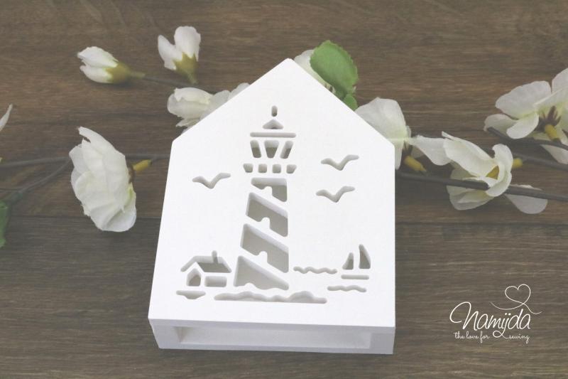 1 STÜCK ♥ GIESSFORM SILIKON HAUS VORDERSEITE MARITIM LEUCHTTURM FÜR LED-HÄUSCHEN ♥