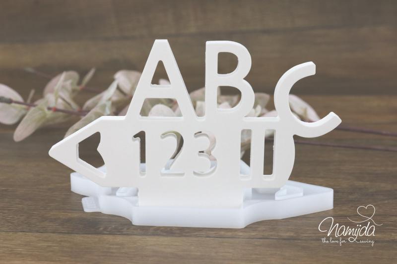 1 Stück ♥ GIESSFORM SILIKON EINSCHIEBER ABC ♥