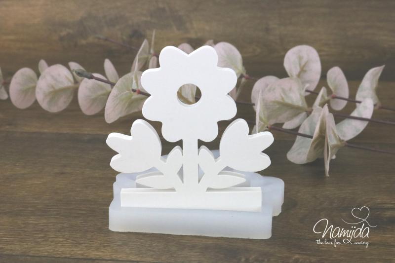 1 STÜCK ♥ GIESSFORM SILIKON EINSCHIEBER BLUME ♥