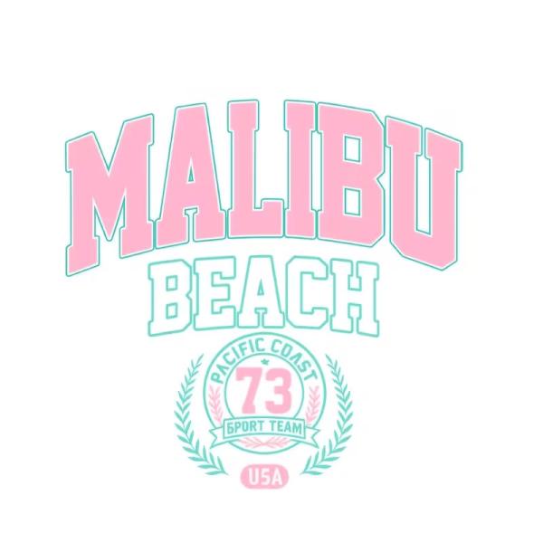 1 Stück - BÜGELBILD MALIBU - 19cm