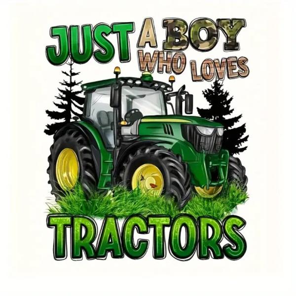 1 Stück - BÜGELBILD TRACTORS 18cm x 18cm