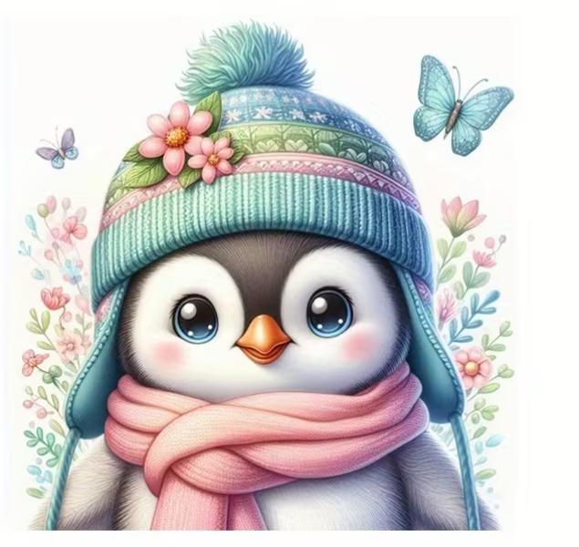 1 Stück - BÜGELBILD FROSTY PINGUIN 18cm