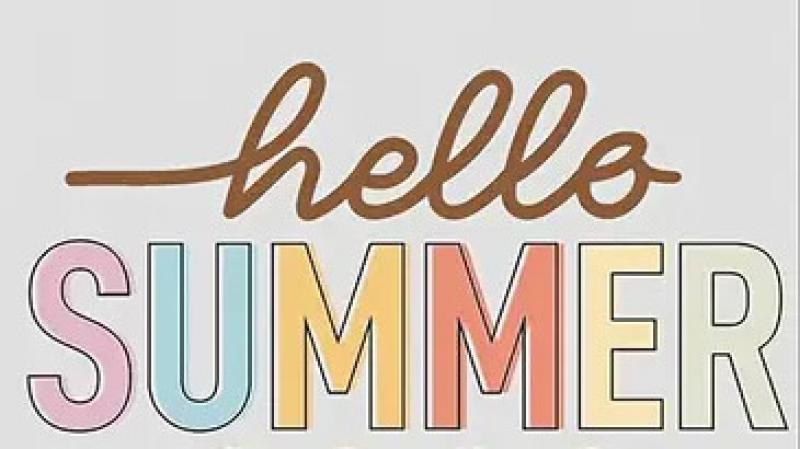 1 Stück - BÜGELBILD HELLO SUMMER 16cm x 10cm