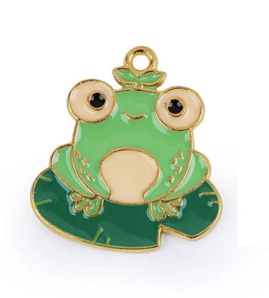 1 Stück - FRoSCH ANHÄNGER - GOLD
