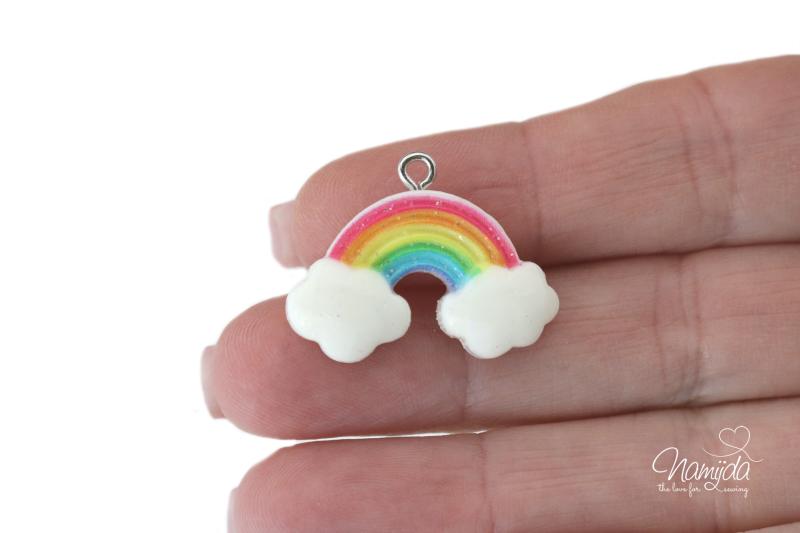 1 Stück - GLITZER REGENBOGEN DIY ANHÄNGER