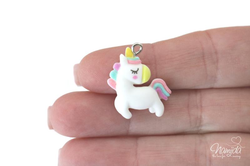 1 Stück - GLITZER UNICORN DIY ANHÄNGER