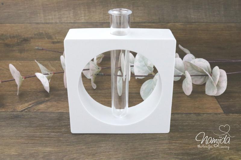 1 STÜCK ♥ GIESSFORM SILIKON BLUMENVASE KREIS + 1 REAGENZGLAS ♥