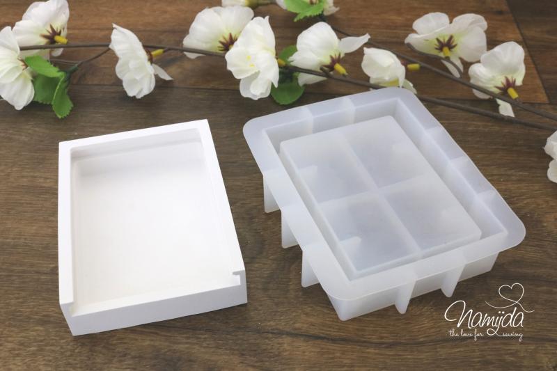 1 Stück ♥ GIESSFORM SILIKON - EINSCHIEBERBOX FÜR LED & GESCHENKE ♥